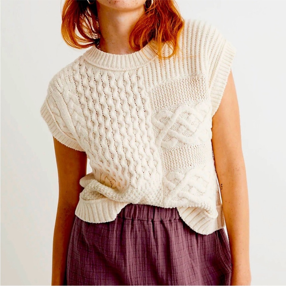 XS Madewell patchwork sweater vest